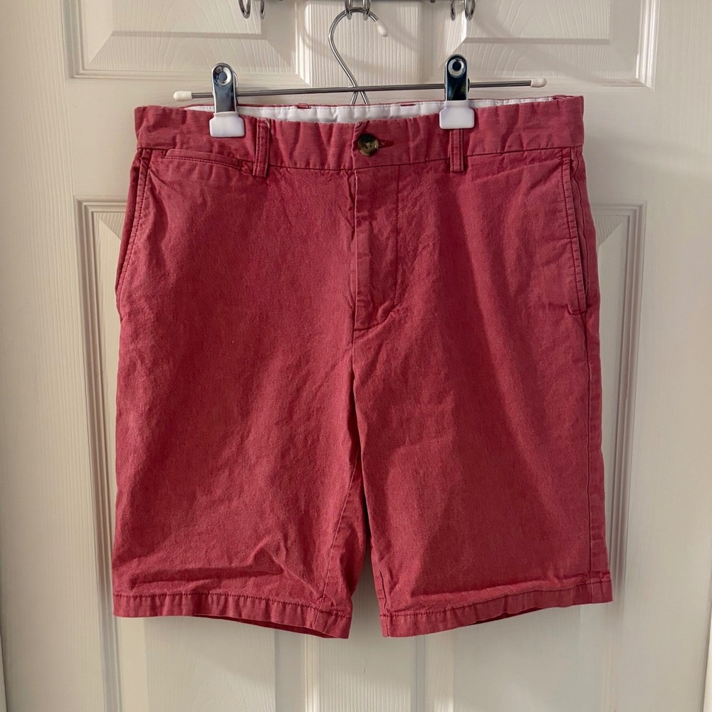 Old Navy Mens 31 Ultimate Slim Built In Flex Red Chino Shorts